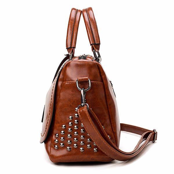 WW | Luxury Leather Handbag with Studs