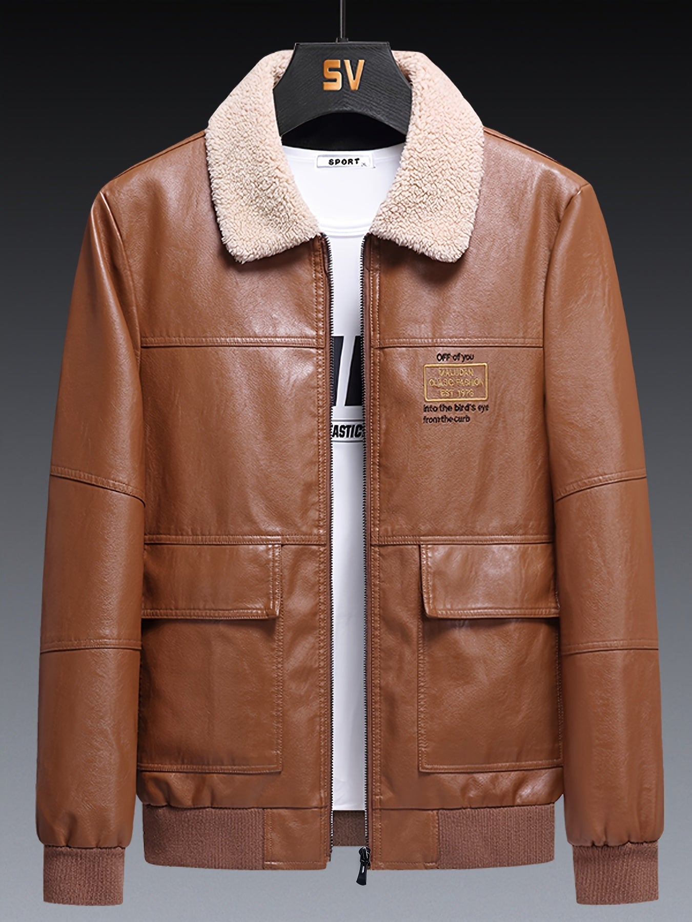 WW | lässige vegane Wildleder-Fleecejacke für Männer - Ideal für Herbst/Winter