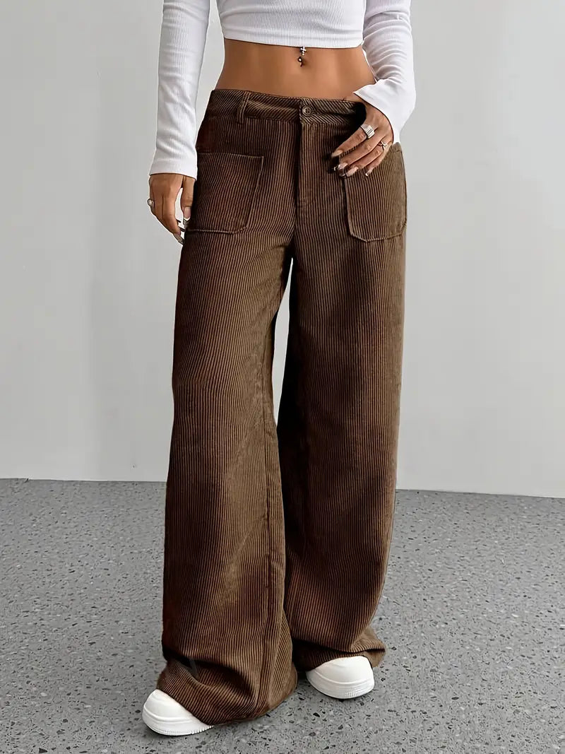WW | Wide-leg corduroy trousers