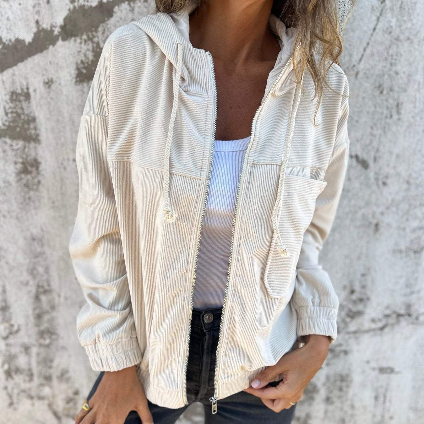 WW | Damen Stilvolles Baumwolljacke Zeitloser Stil