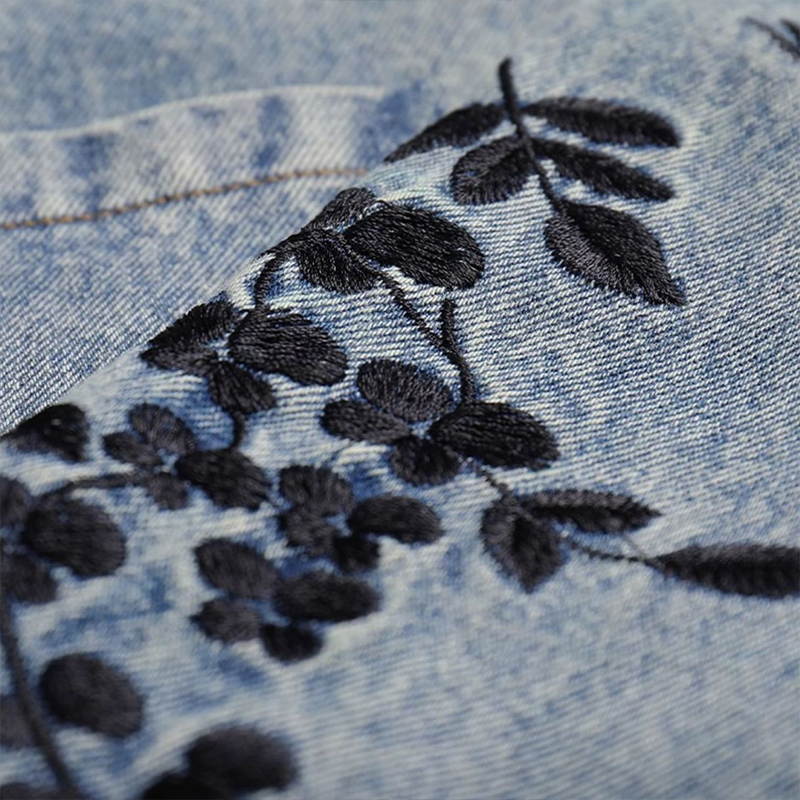 WW | Vintage-Blumen-Jeansjacke