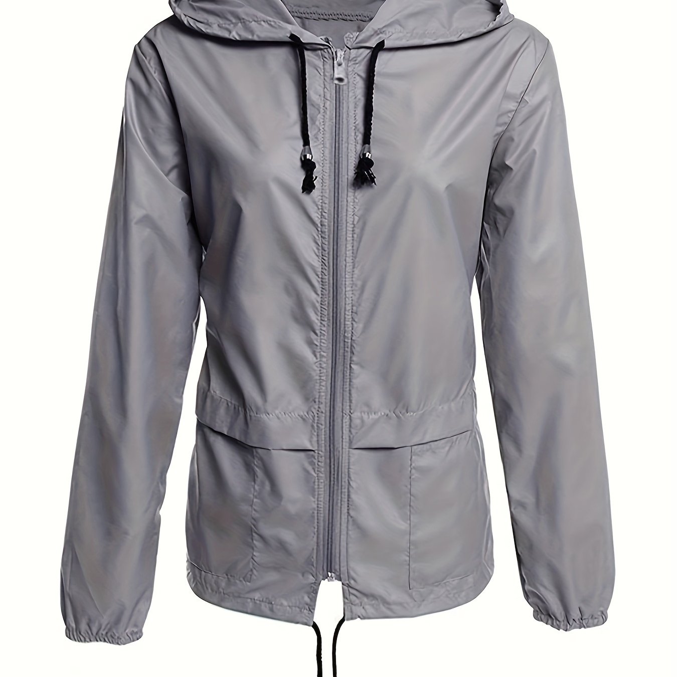 WW | Smooth Colored Windproof Jacket with Long Sleeves