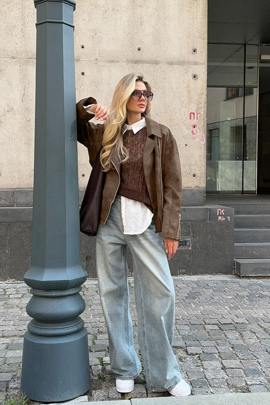 WW | Brown Casual Suede Jacket