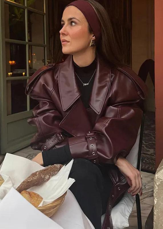 WW | Revers Kunstlederjacke