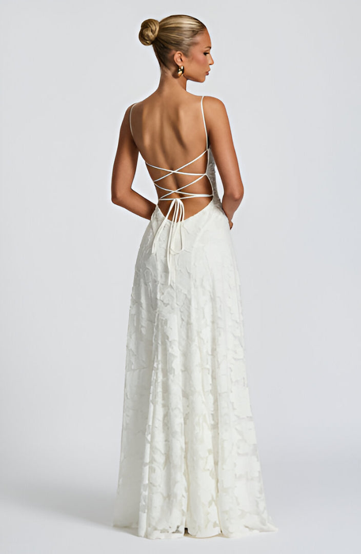 Francisa™ | Maxi Dress with Lace Bodice