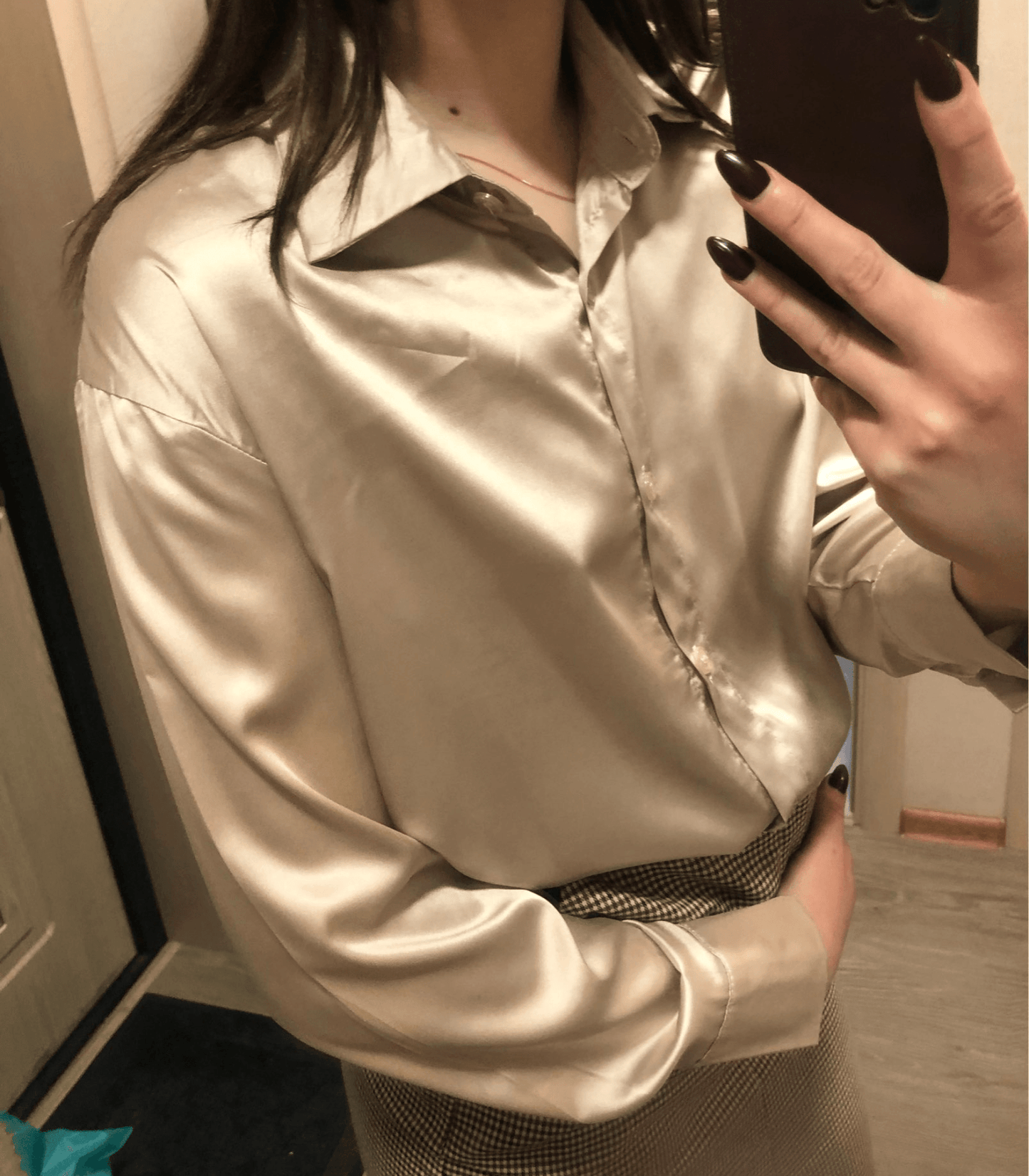 WW | Knot Satin Silk Blouse for Women - Stylish and Luxurious Blouse for Any Occasion