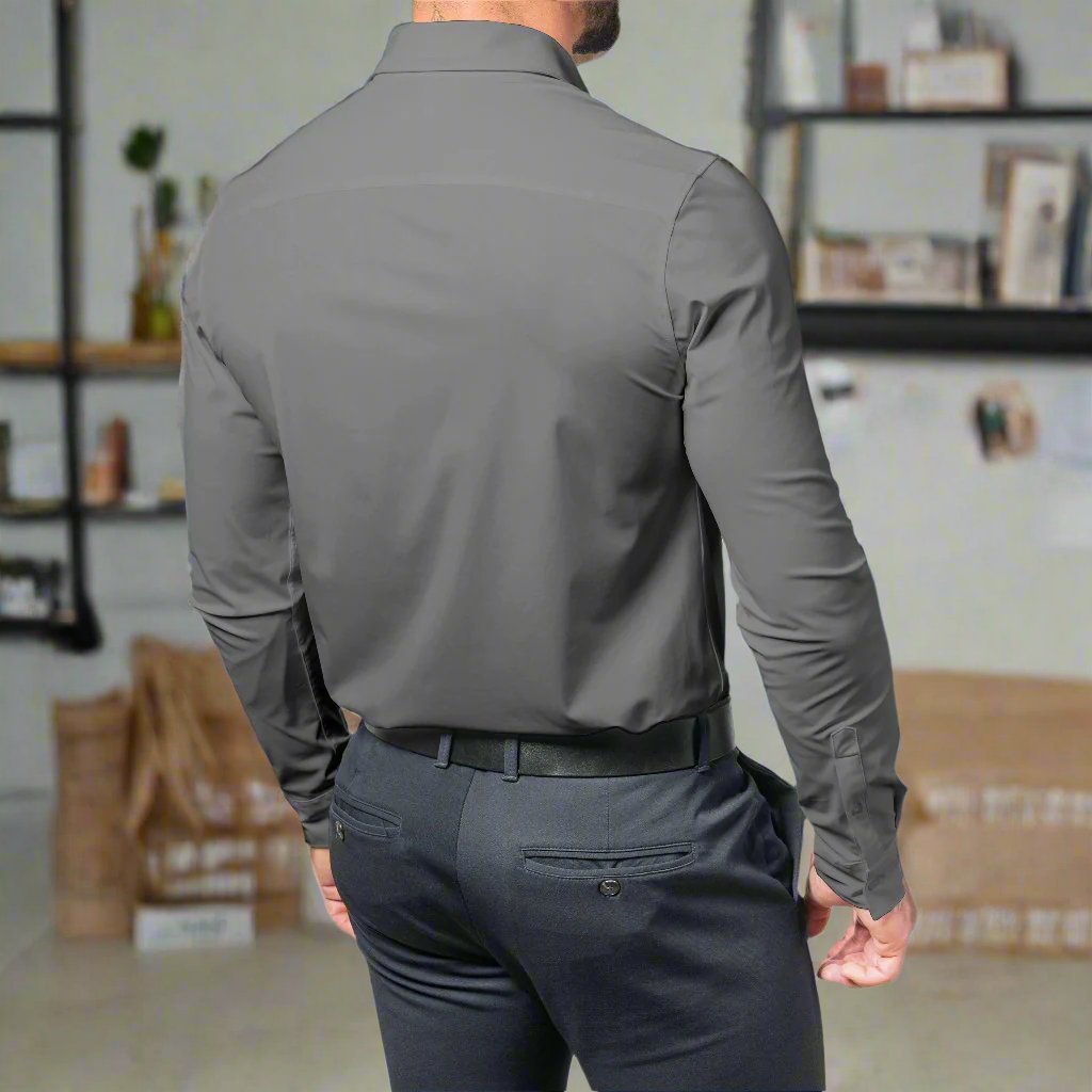 WW | Slim Fit Lange Ärmel Klassischer Kragen Elegante Für Formelle Anlässe