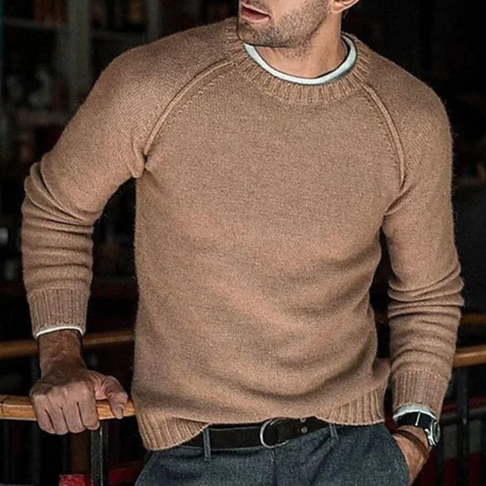 WW | Pullover Wollmischung Reguläre Passform Rundhals Weich Und Warm