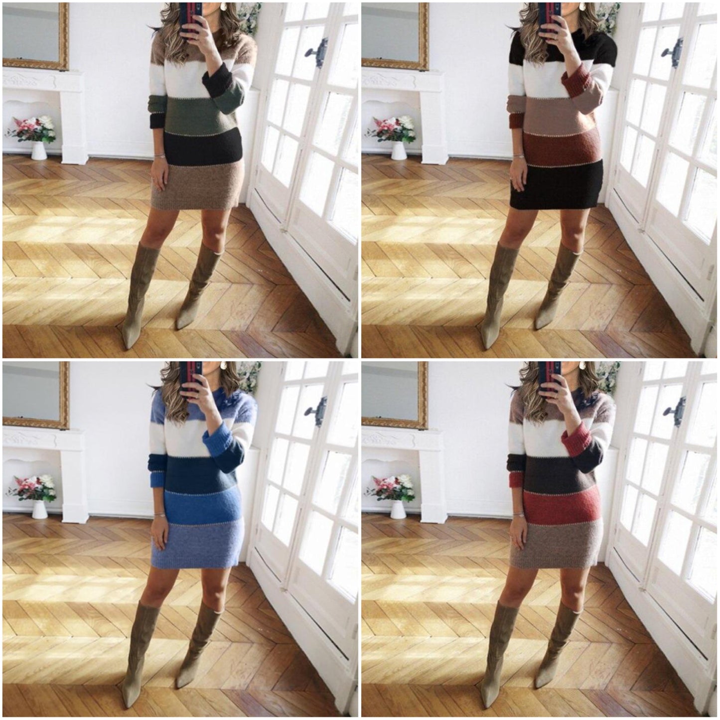 WW | Gestreiftes Strickkleid