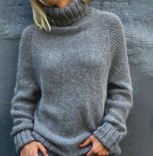 WW | Übergroßer Rollkragenstrickpullover für Frauen