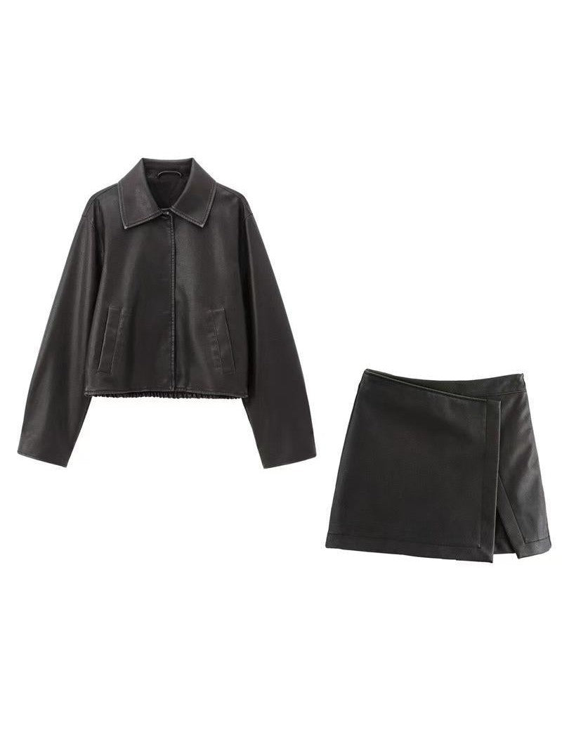 WW | Lederjacke & Skorts Koordinaten Set