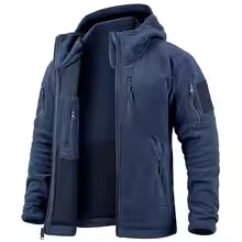 WW | Relaxed Fit Fleece Jacket Hood Full Zip With Zip Pockets