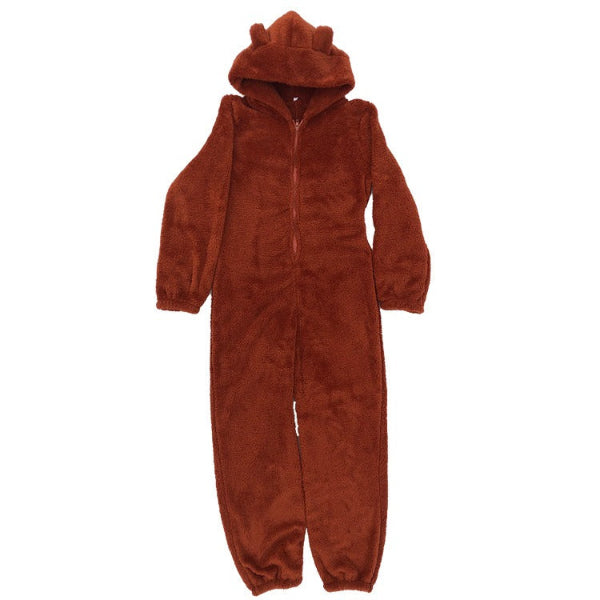 WW | Damen Teddy Fleece Overall mit Kapuze