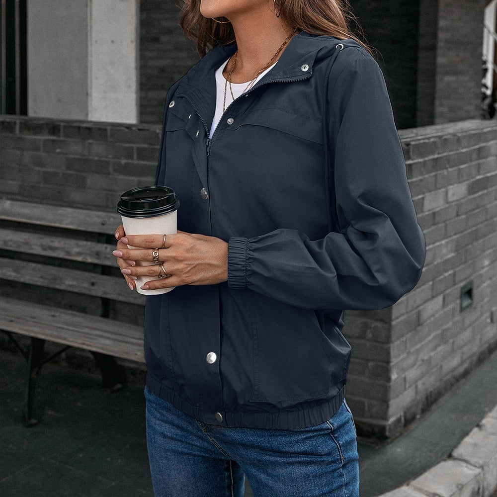 WW | Regenjacke Wasserdicht Winddicht Lockere Passform Kapuze und Taschen