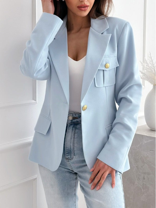 WW | Tailored fit Double-breasted Lapel collar Long sleeves