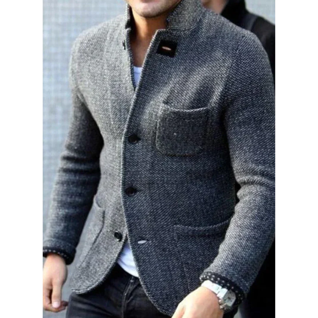 WW | Blazer Tailored fit Wool texture Buttons Formal style