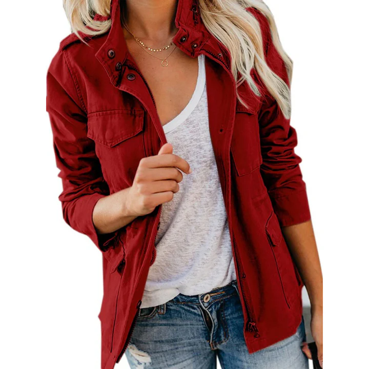 WW | Jacke - Lockere Passform - Funktioneller Reißverschluss und Knopfverschluss - Utility-Design