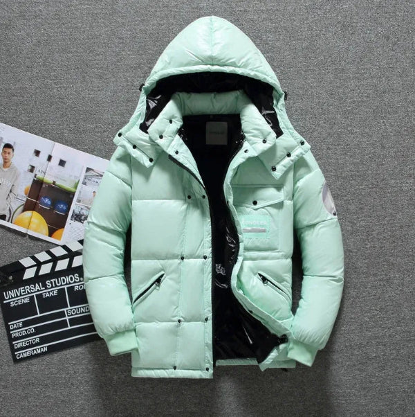 WW | Pufferjacke Wasserabweisend Kapuze Normale Passform Steppdesign
