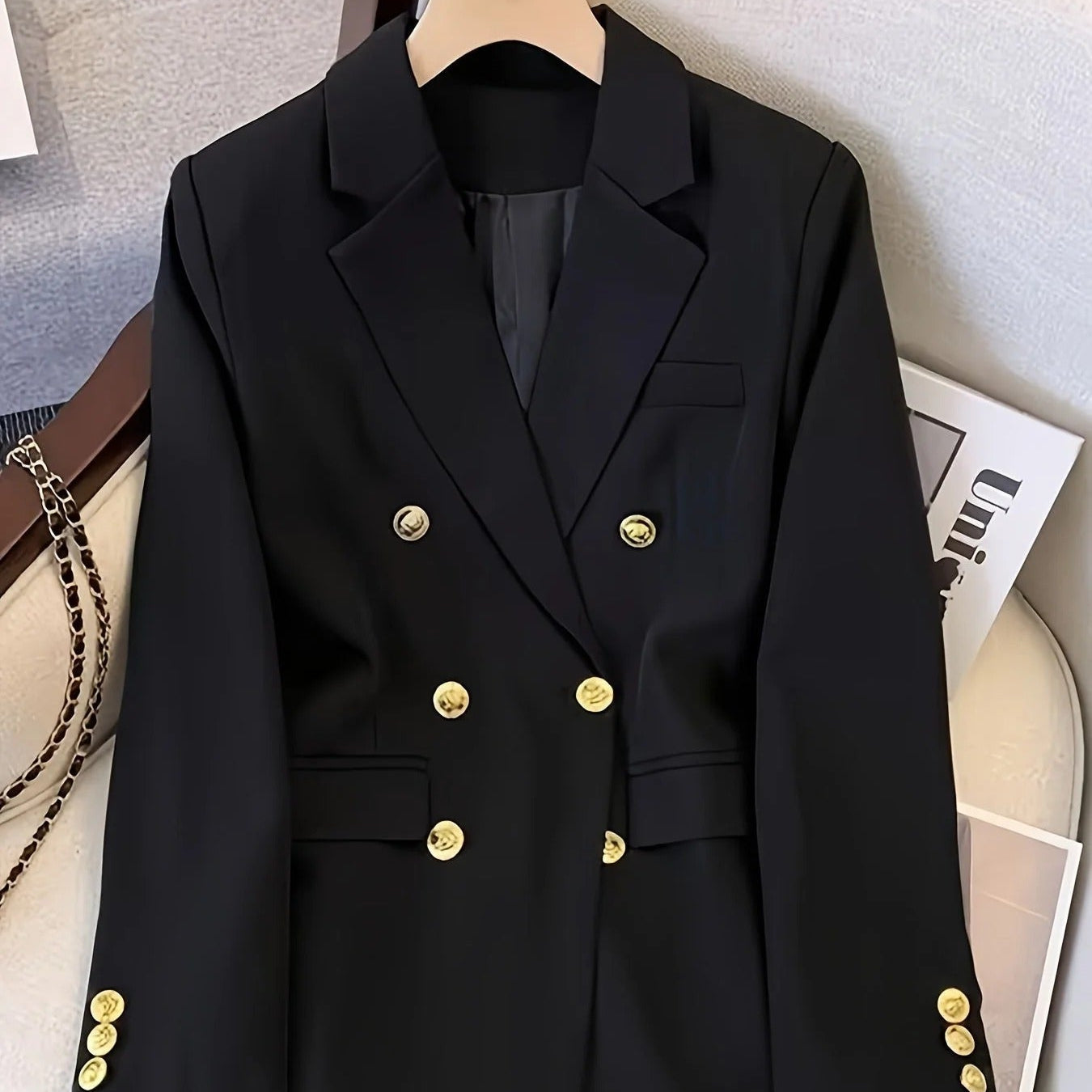 WW | Damen Blazer Tailliert Passform Wendbar