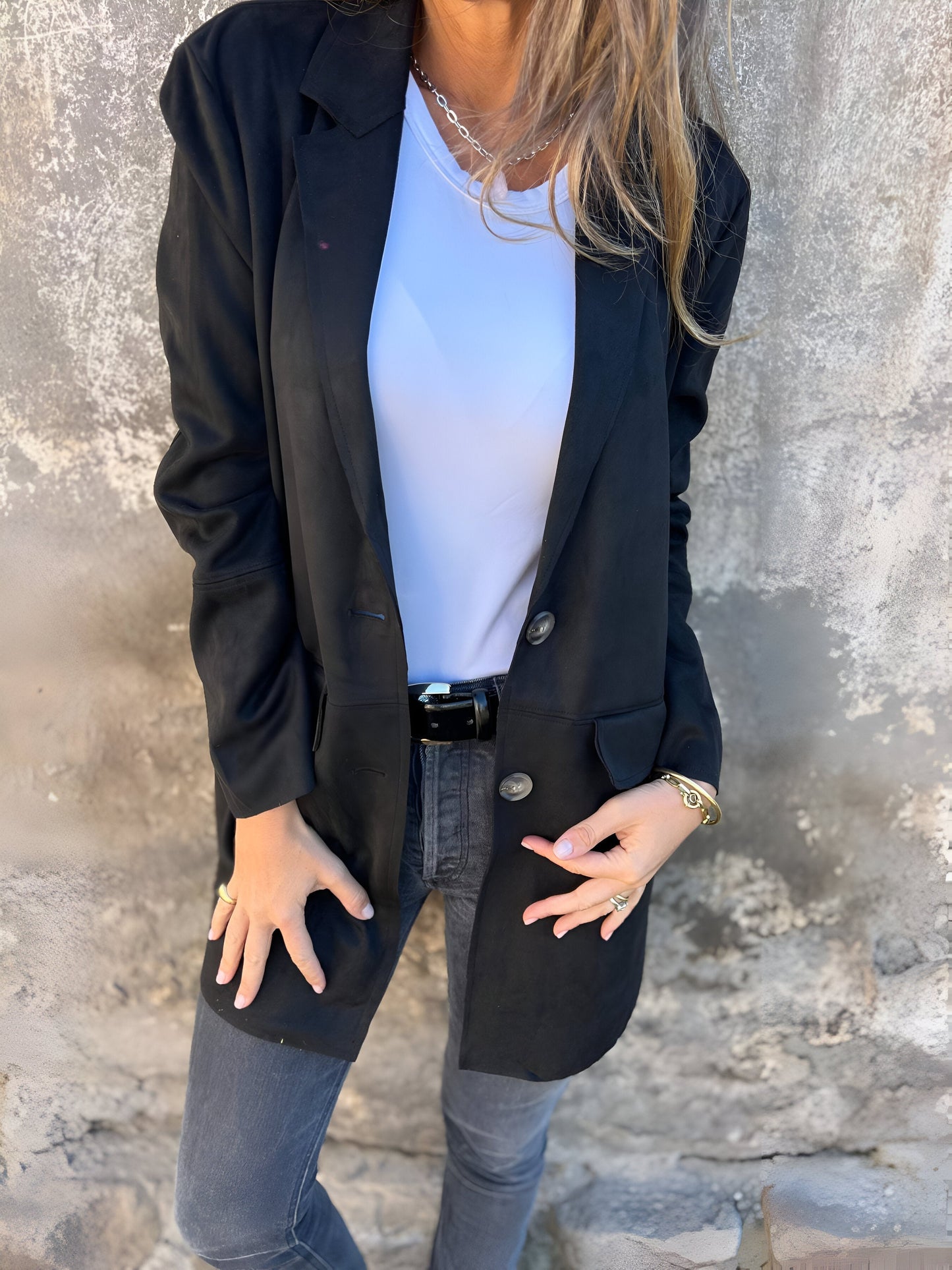 WW | Elegante mittellange Damenjacke