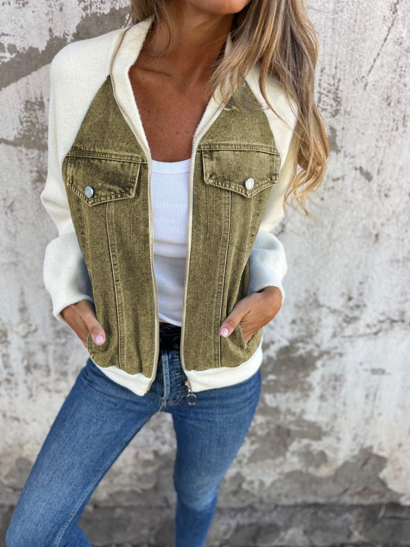 WW | Casual V-Neck Ykkers Jacket