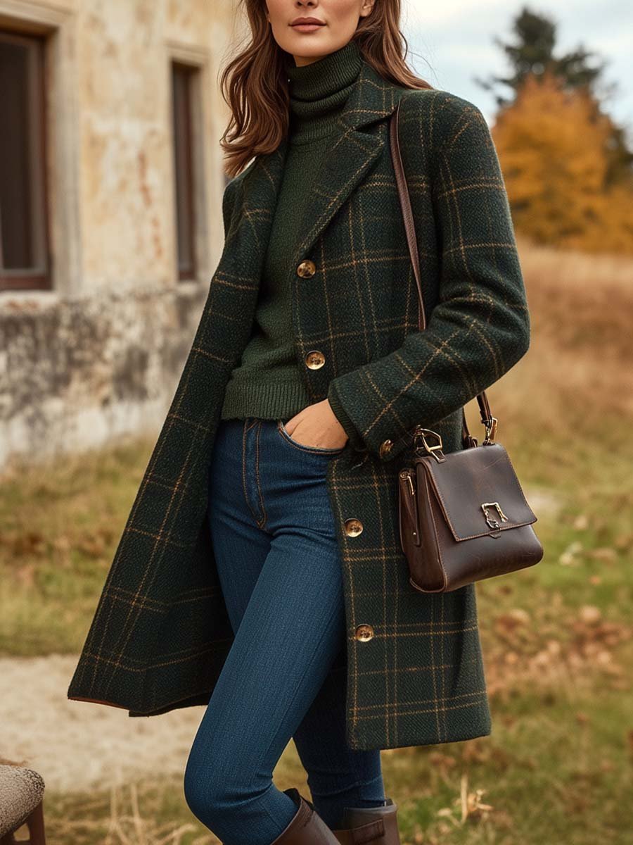 WW | Eleganter karierten Mantel