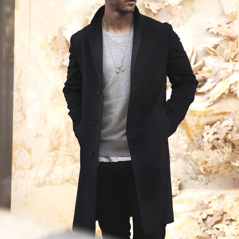 WW | Double-breasted Coat for Men Elegance