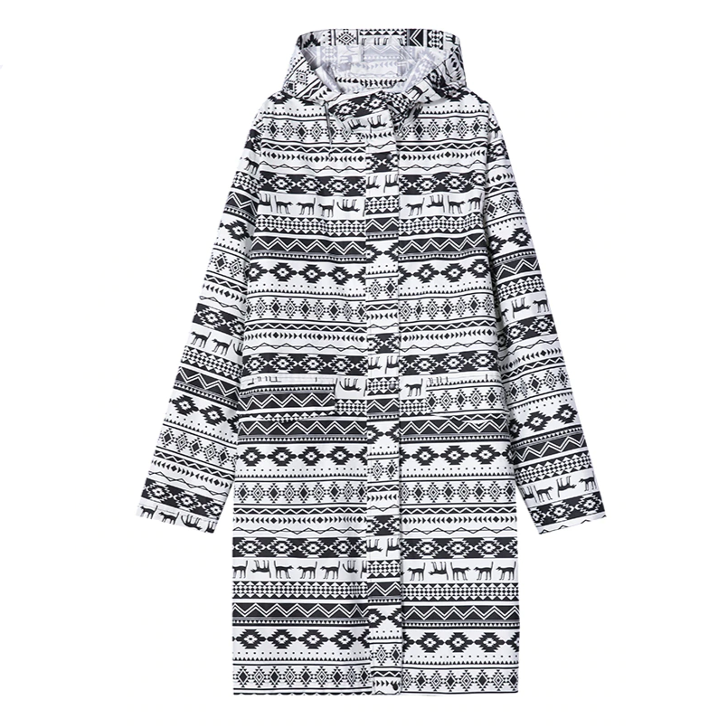 WW | Women's Rain Jacket with Geometric Patterns