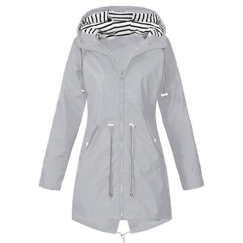 WW | Women's Rain Jacket with Striped Hood