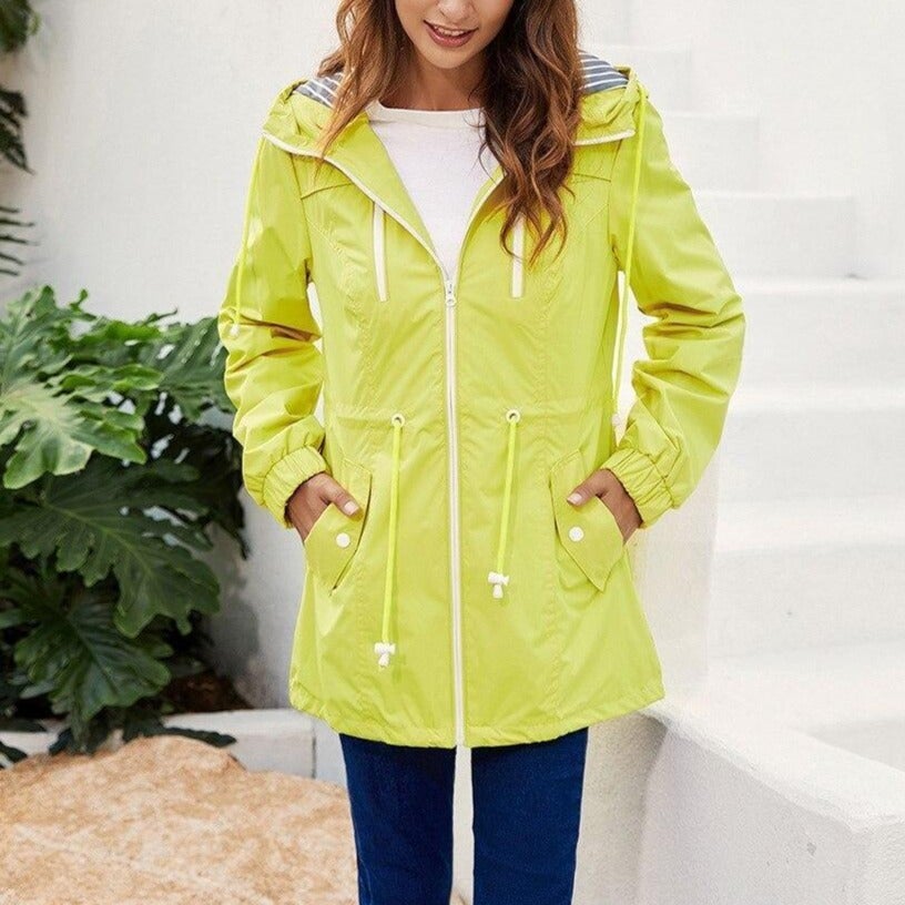 WW | Striped Women's Hooded Rain Jacket