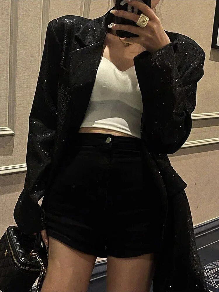 WW | Blazer Pailletten Oversize Chic Elegant und Glänzend
