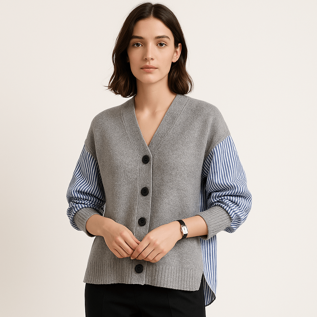 WW | Cardigan Shirt Contrasting Oversize Elegance Casual