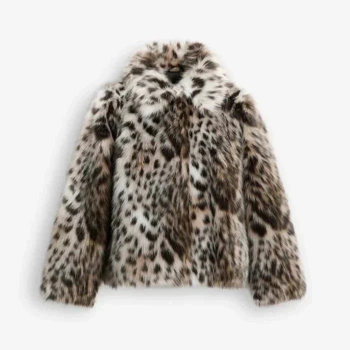 WW | Weste aus bedrucktem Kunstfell Eleganz Wärme und Stil