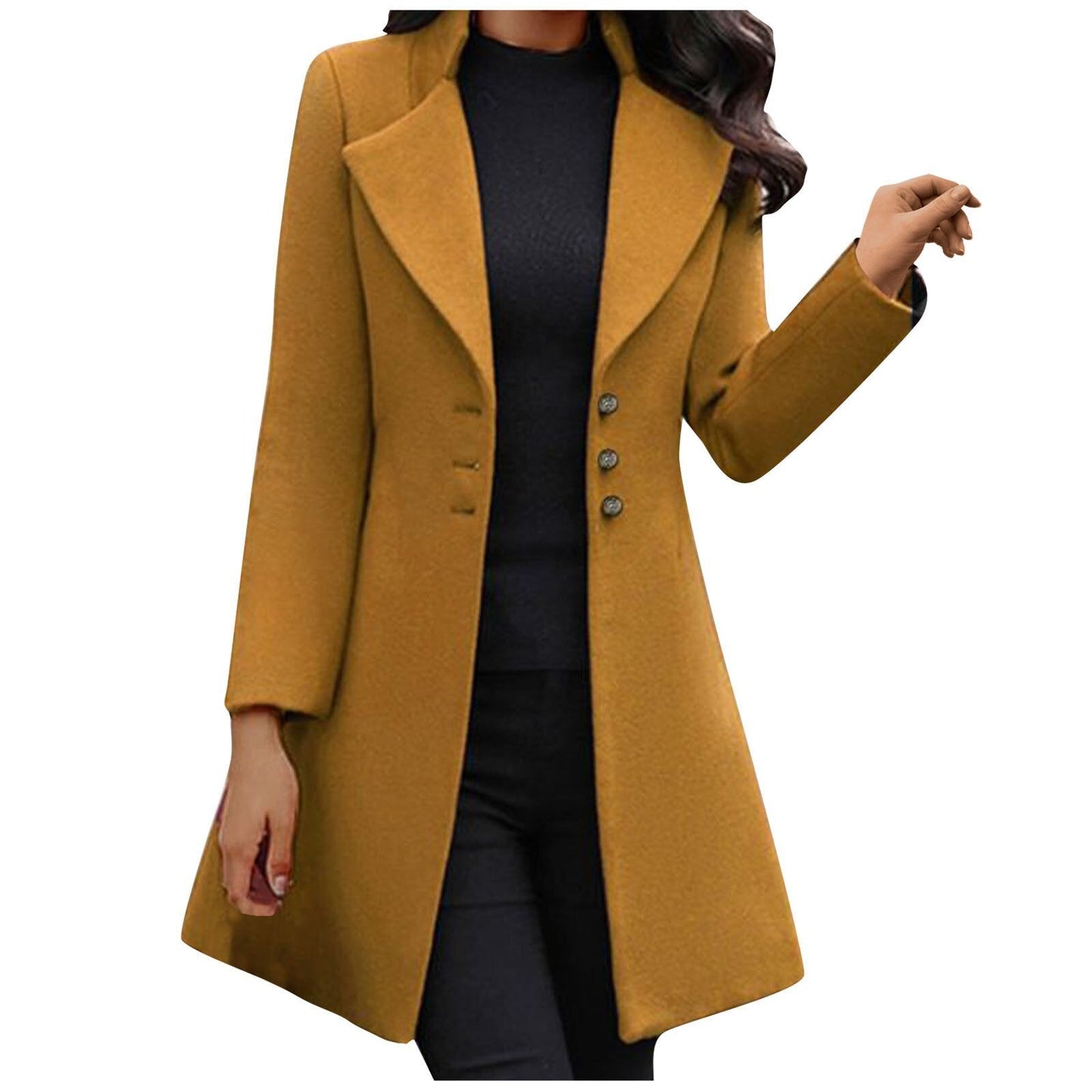 WW | Elegant Chic - Long Coat Autumn-Winter Fitted Cut