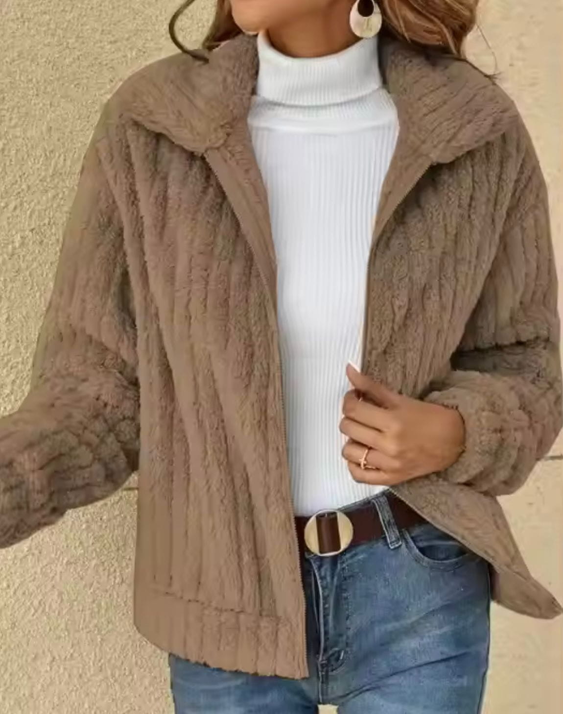 WW | Faux Fur Jacket Warm & Elegant Winter Comfortable