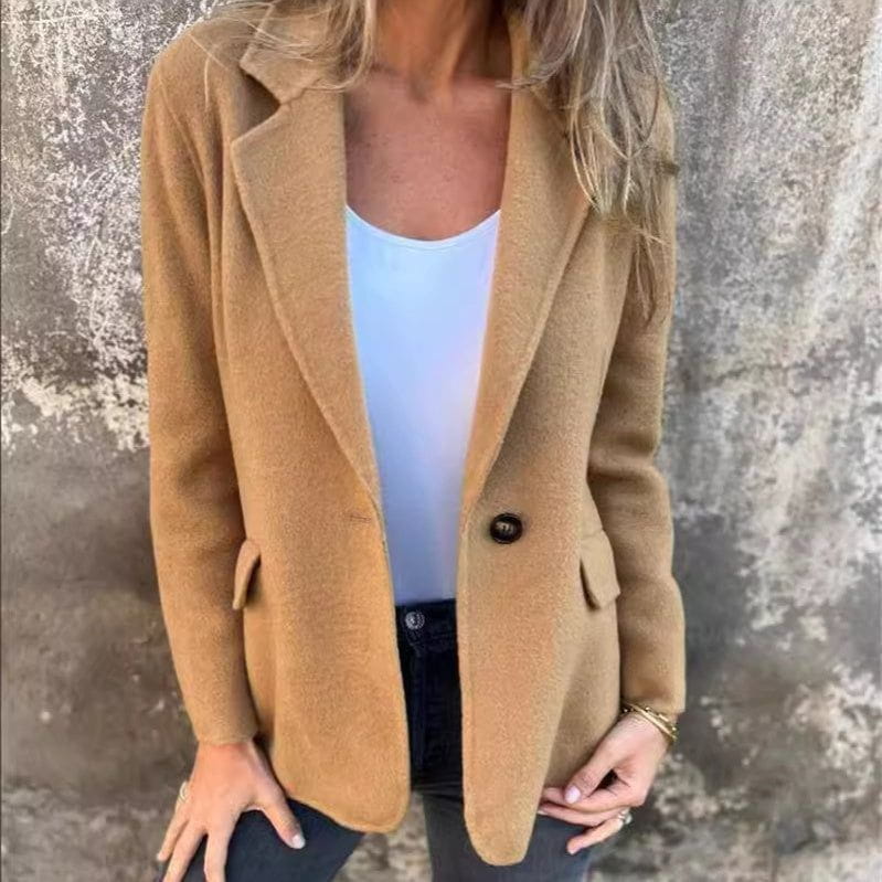 WW | Blazer Wool Mustard Textured Warm and Elegant