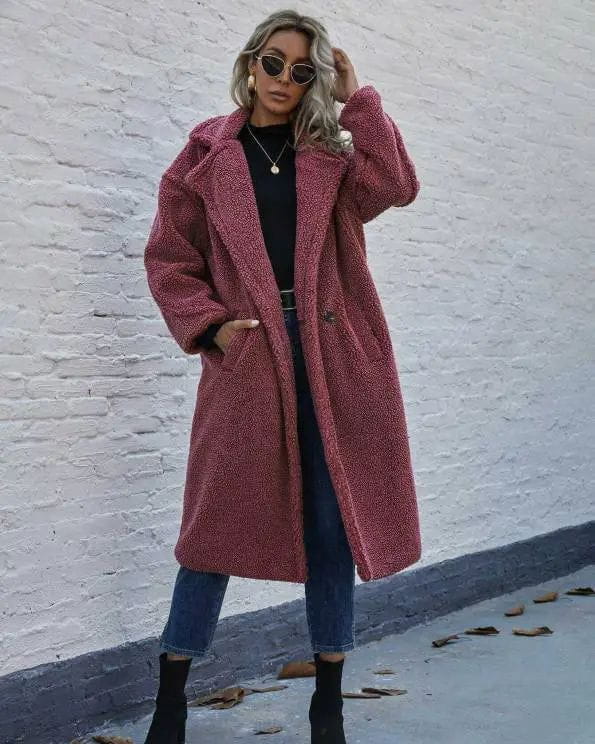 WW | Eleganter Wollmantel Lang Wärme und Trend