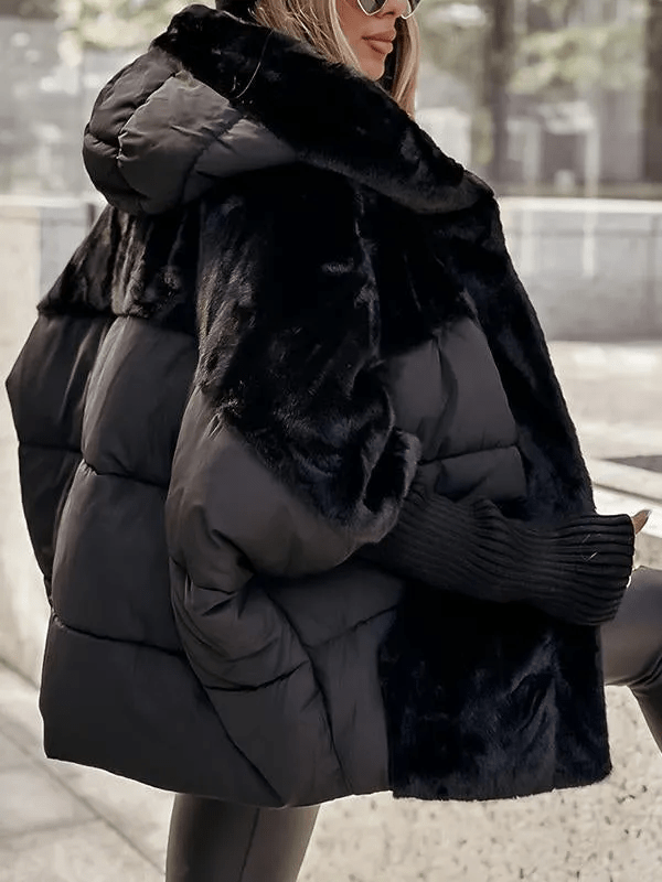 WW | Oversized Down Jacket with Faux Fur Warmth & Elegance Style Winter Trend