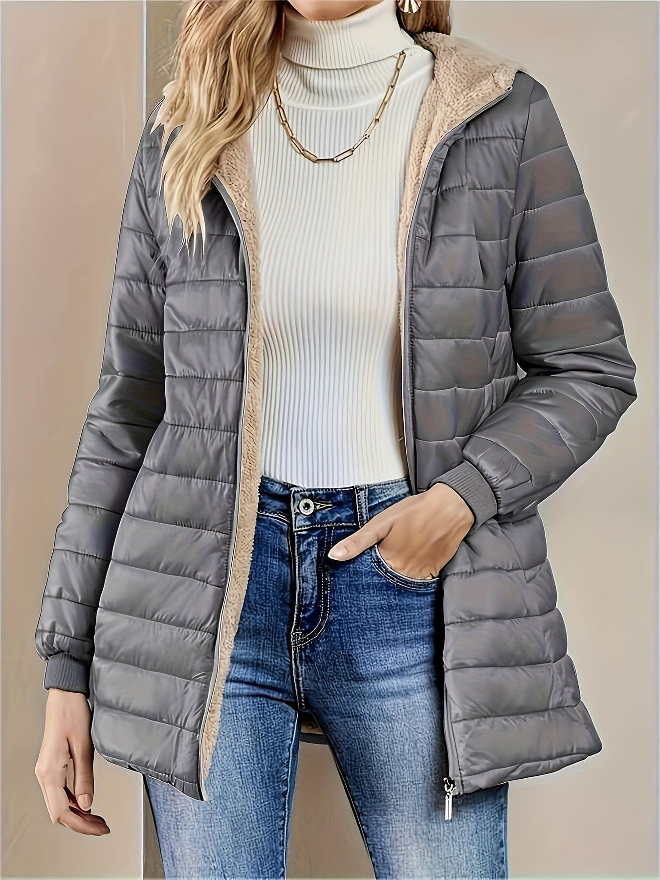 WW | Lightweight down jacket with hood, comfortable, warm and elegant
