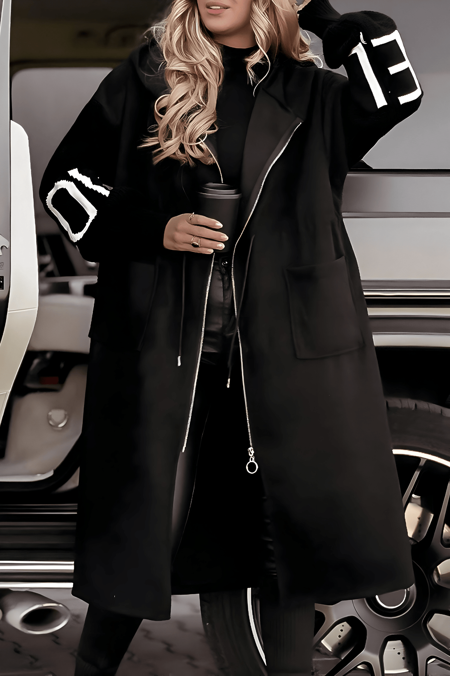 WW | Elegant & Comfortable Long Coat with Hood Autumn-Winter