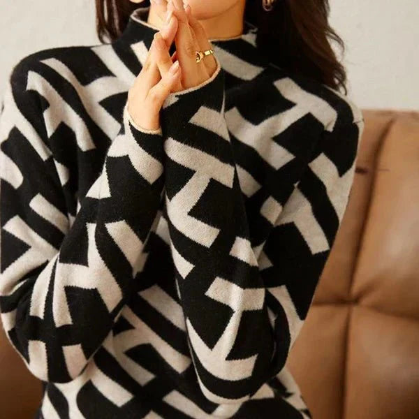 WW | Eleganter Geometrischer Pullover