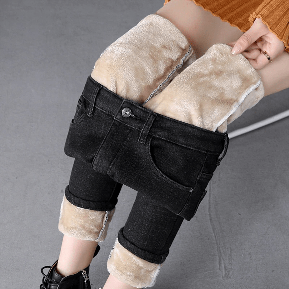 WW | Dehnbare Warme Fleece-Jeans