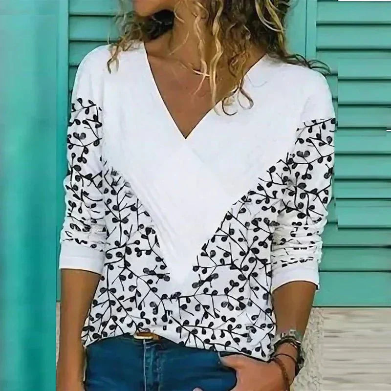 Monelo™ - V-neck Loose Blouse Tops