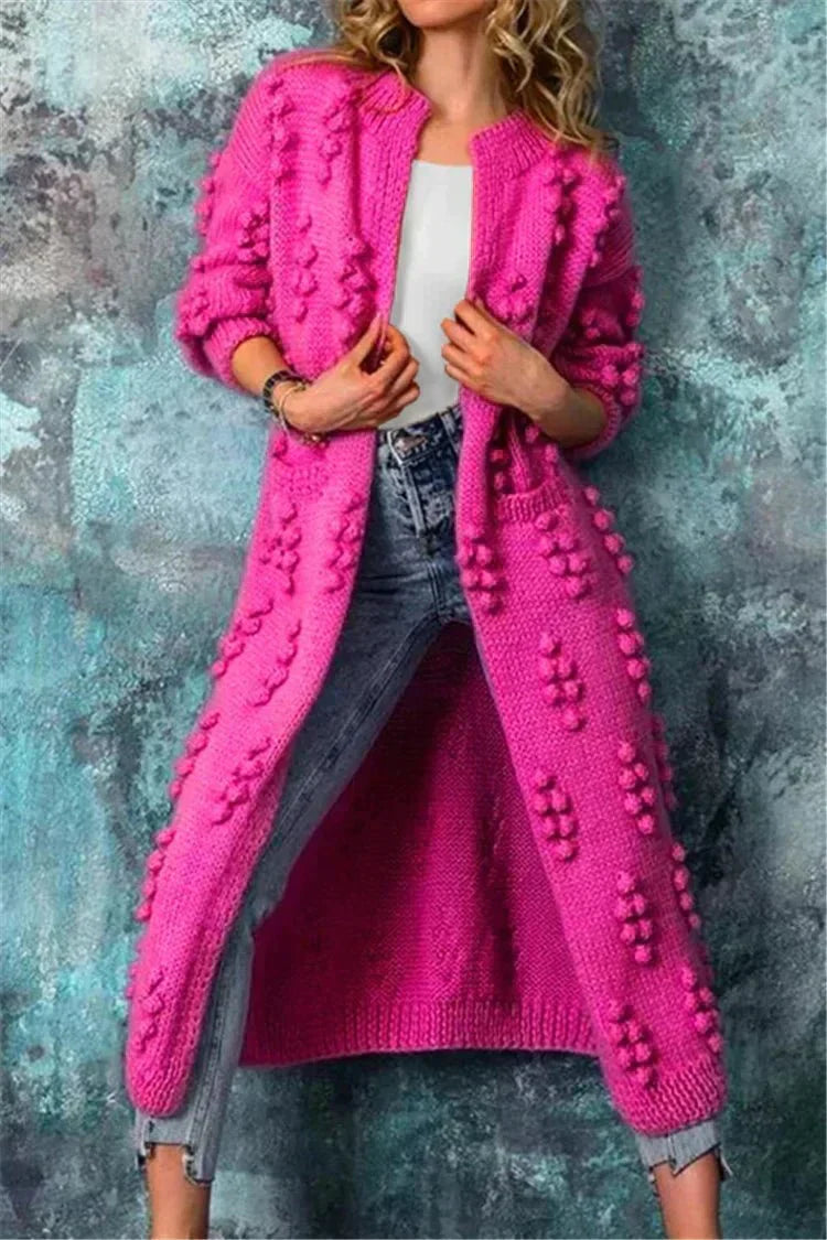 WW | Lange Strickjacke aus weichem Material