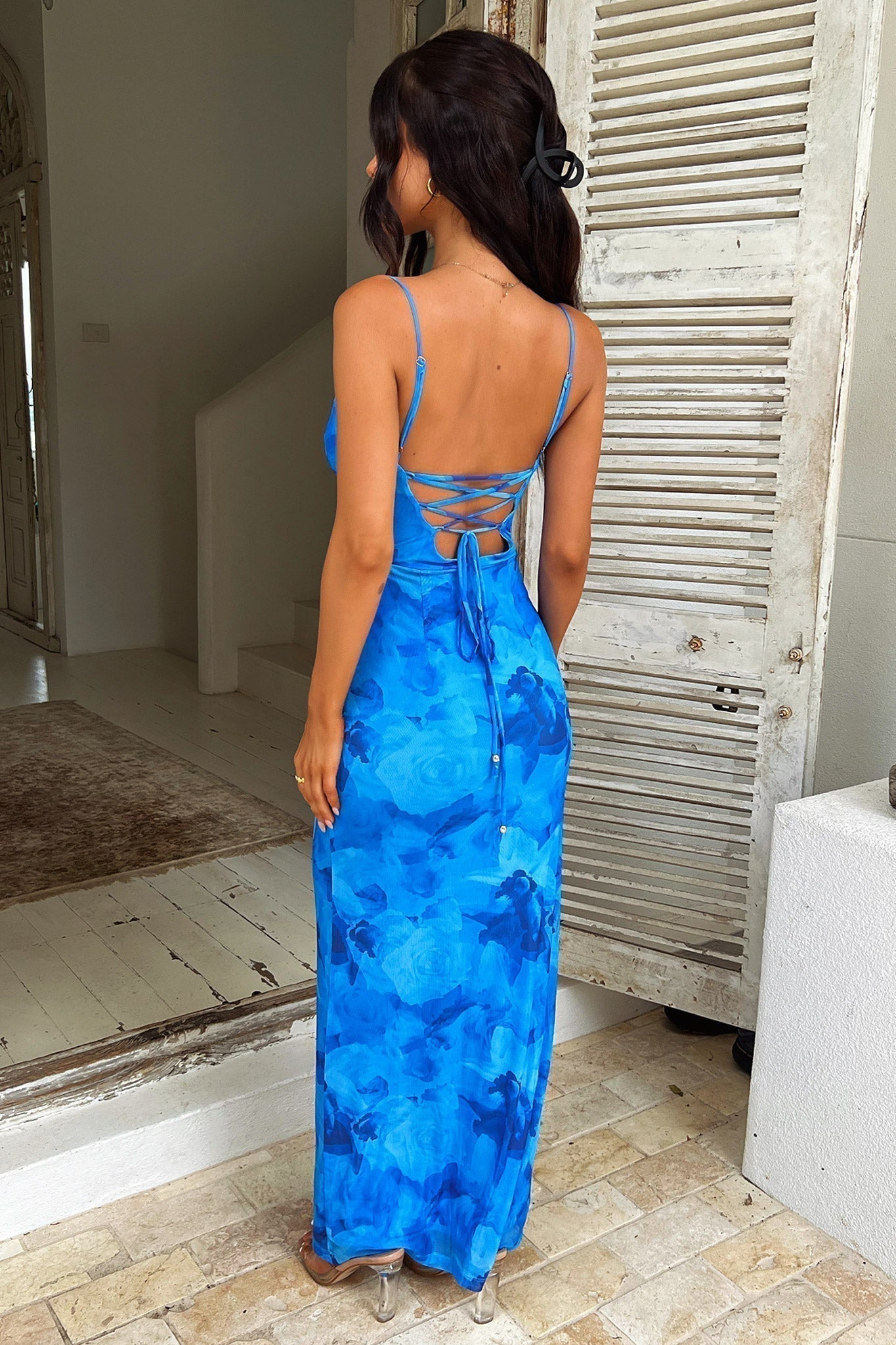 Opal Blue | Elegant Knot Dress