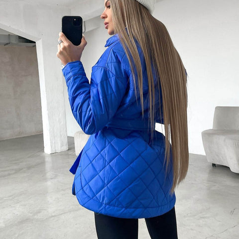 WW | Damen Gepolsterter Mantel Trenchcoat für den Saisonwechsel 2023