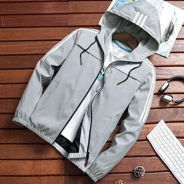 WW | Robuste Regenjacke Mit Streifenmuster