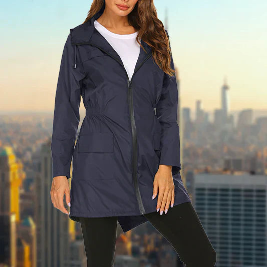 WW | Damen Wasserfester Outdoor Regenmantel - Mit Kapuze