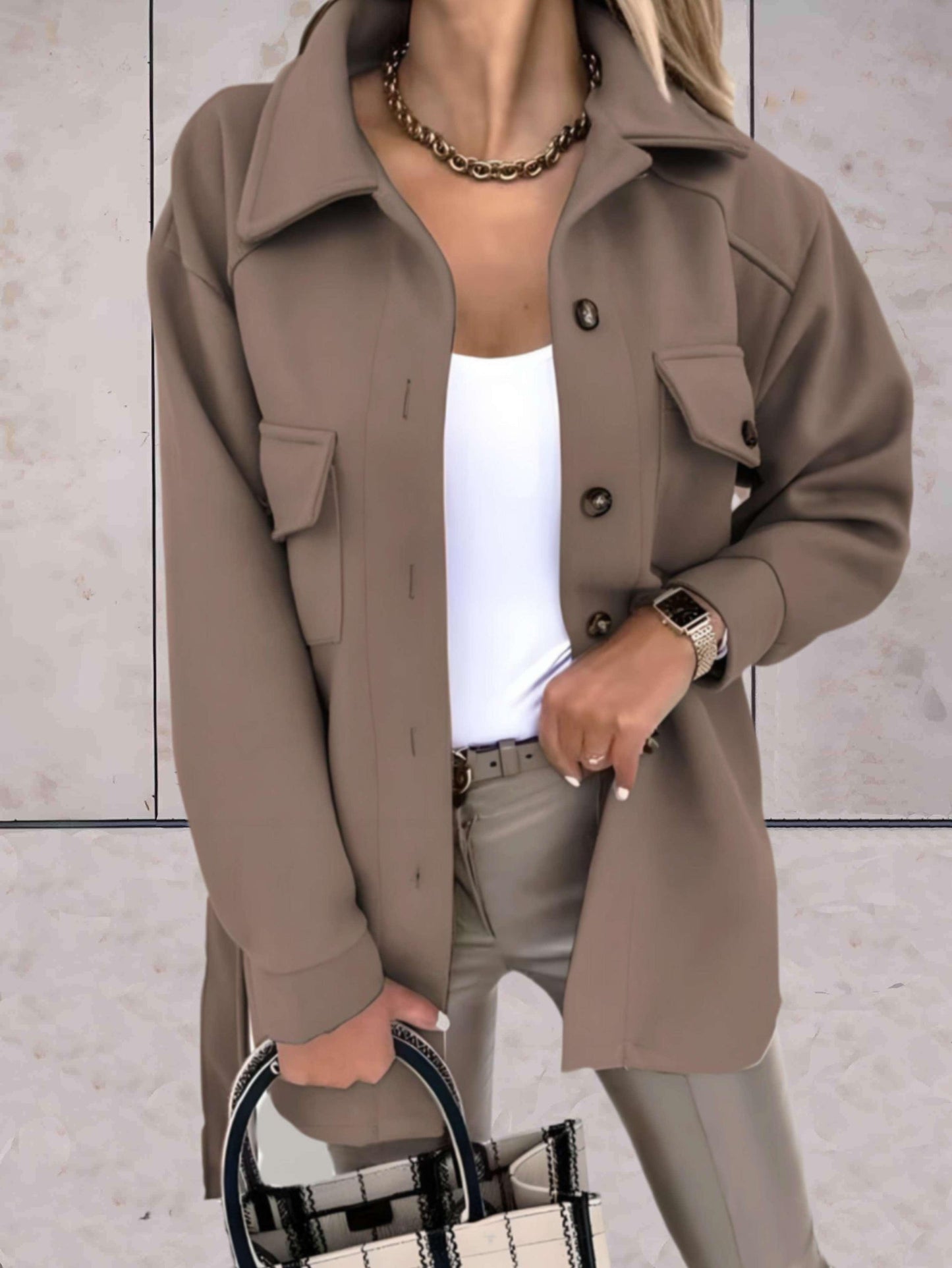 WW | Button-up Coat for Women