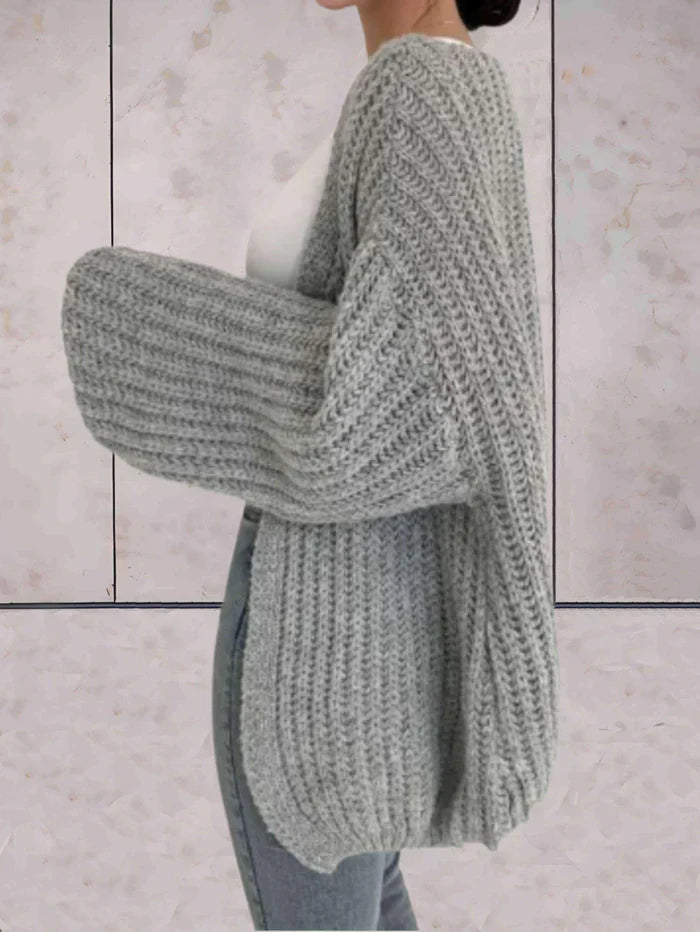 WW | Offener Strickjacke Aus Dickem Strick Für Damen